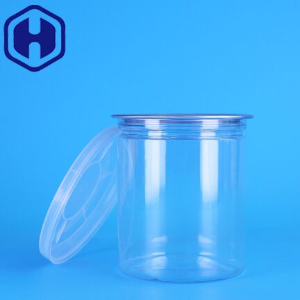 Food Grade Leak Proof Custom Design Small PET Plastic Canister with Easy Open Lid