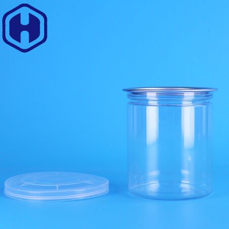 Food Grade Leak Proof Custom Design Small PET Plastic Canister with Easy Open Lid