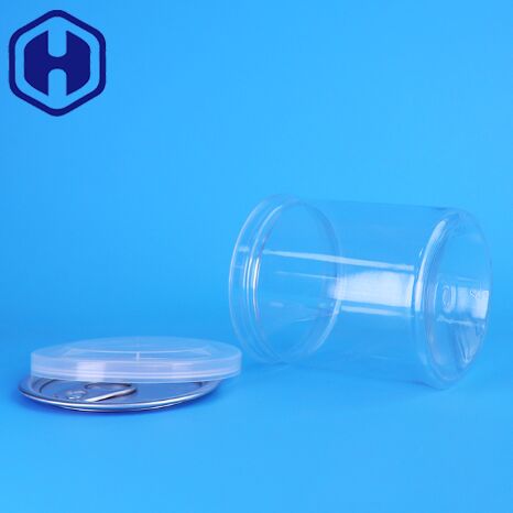 BPA Free 220ml PET Plastic Canister with Easy Open Lid for Sea Food Packaging