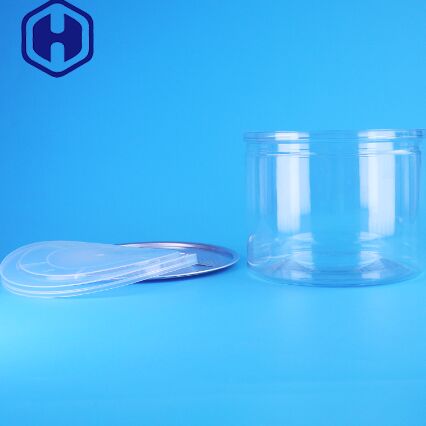 Well Sealing Clear PET Plastic Can With Easy Open Lid For Dried Fruits Candy Food Packaging Solutions