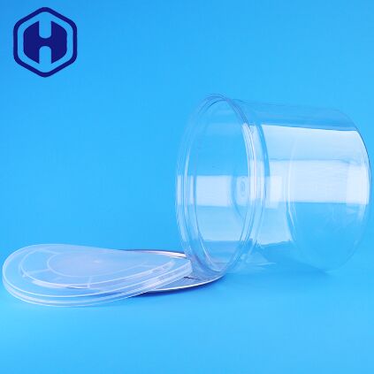 Well Sealing Clear PET Plastic Can With Easy Open Lid For Dried Fruits Candy Food Packaging Solutions