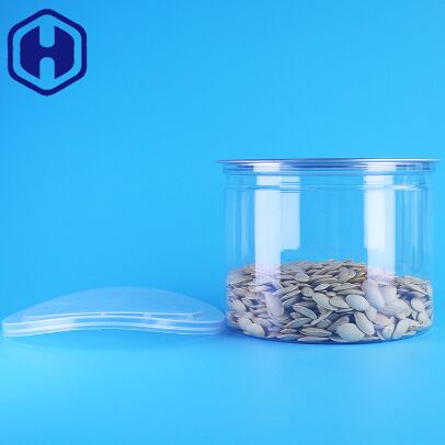 Custom Plastic Jar with Easy Open Lid - Food Grade PET Container for Dried Food and Nuts
