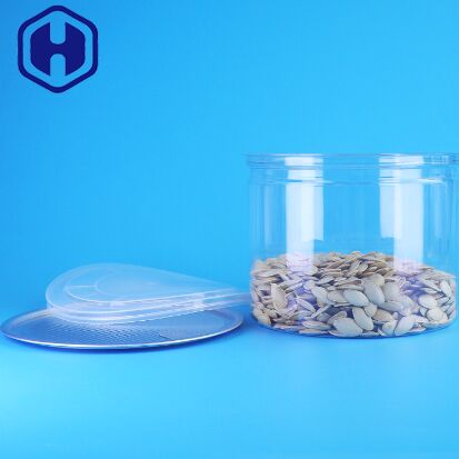 Custom Plastic Jar with Easy Open Lid - Food Grade PET Container for Dried Food and Nuts