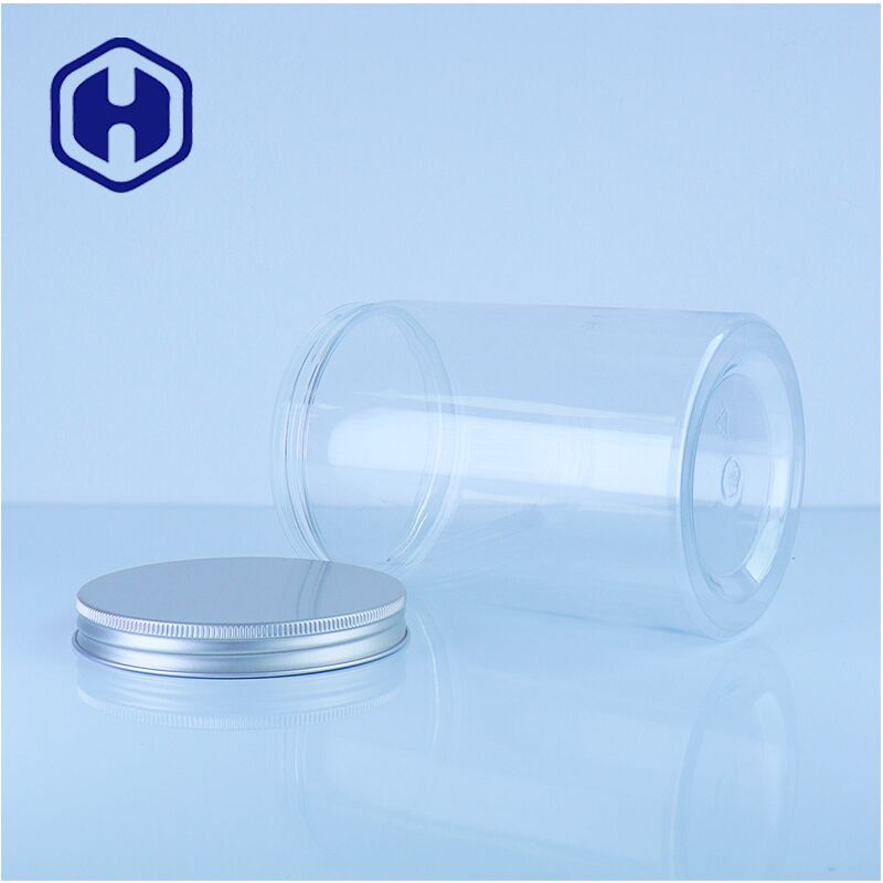 Premium Clear Plastic Food Jar Easy Pour Food Grade Safe Stylish Storage Solution Nuts Candies Snacks