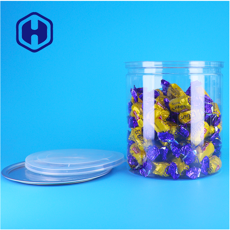 Chocolate Coffee Beans Cereal Pet Kibble Nut Pet Round Clear Can Bulk Food Storage Stackable