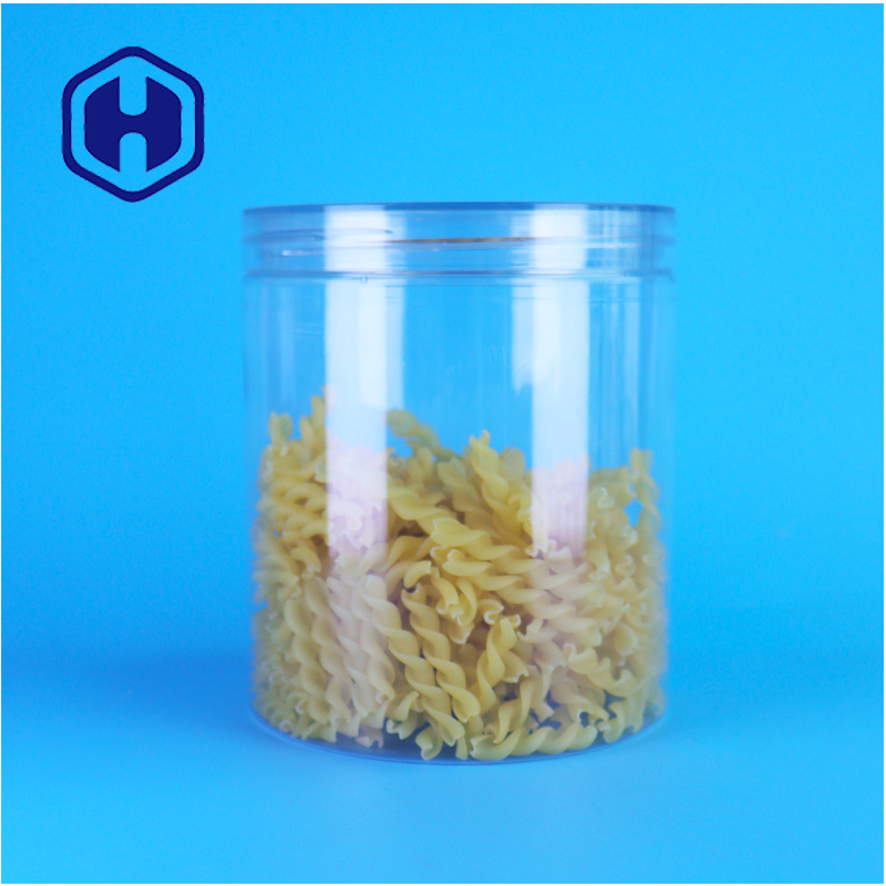 Bpa Free Clear Screw Top Cap PET Custom Jar For Dry Pet Food Cake Dry Fruits Food Packing