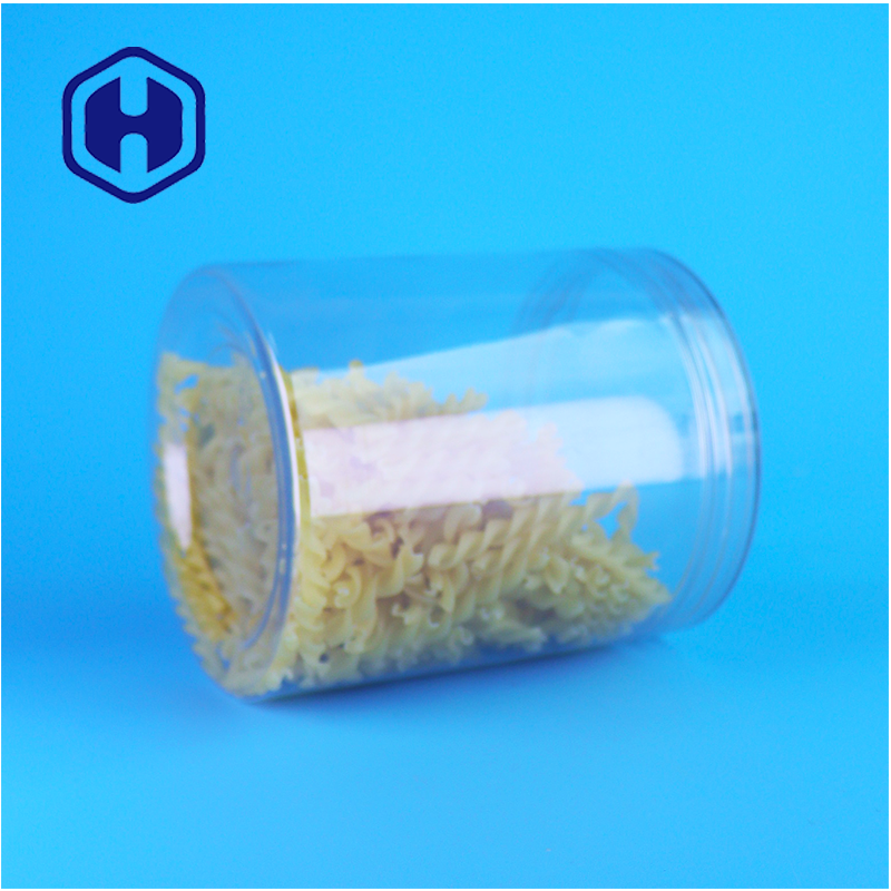 Bpa Free Clear Screw Top Cap PET Custom Jar For Dry Pet Food Cake Dry Fruits Food Packing