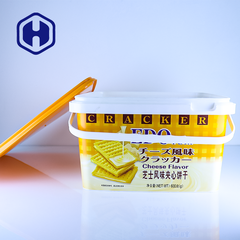 IML Technology Custom Food Plastic Container Quality Control Advantages For Biscuits Candies Packaging