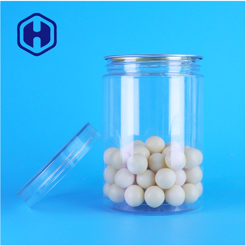 Transparent Easy Open Lid Round Plastic PET Can For Cake Chocalate OEM ODM Food Packing