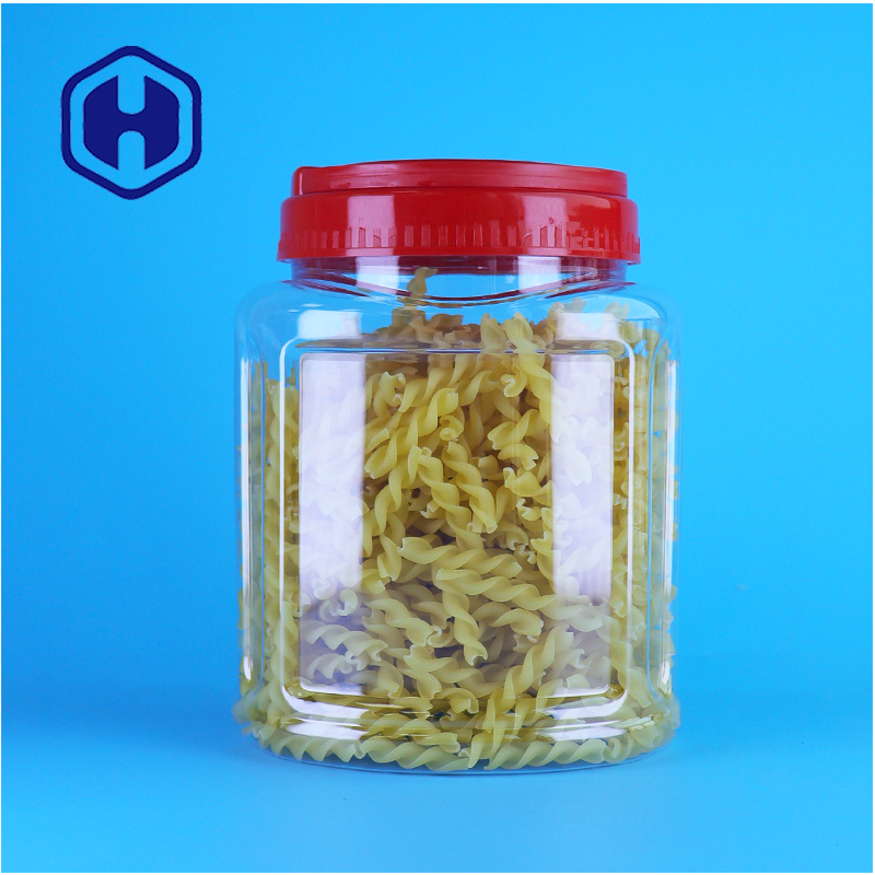 Custom Food Grade Plastic Clear Jar Dried Fruit Raisin Mango Berry Packaging With Handle Lid