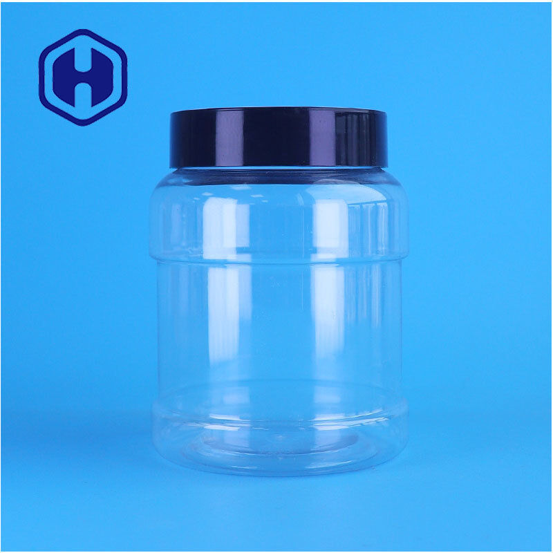 Food Packaging Crystal ODM Clear PET Jars For Pistachios Walnuts Pecans Mixed Nuts