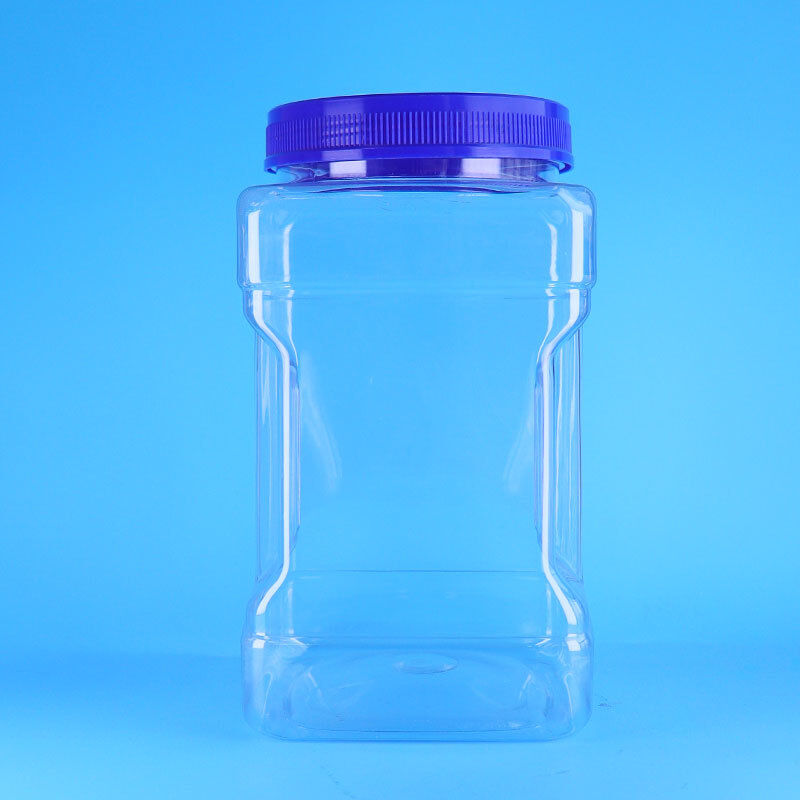 Food Grade Clear Pet Square Girp Jars Manufacturer For Dry Spice Pepper Herbs Seasoning