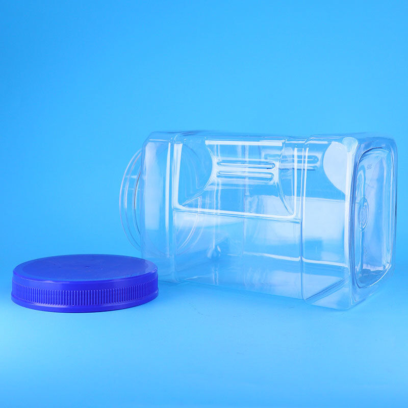 Food Grade Clear Pet Square Girp Jars Manufacturer For Dry Spice Pepper Herbs Seasoning