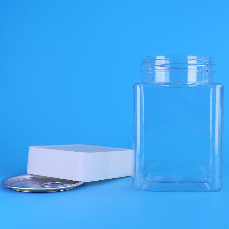 Eco Friendly Clear Custom PET Jar For Freeze Dried Strawberries Mango Cubes Fruit Crisps