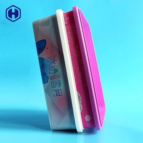 Thin Wall IML Box Lightweight Colorful Square Plastic Food Containers