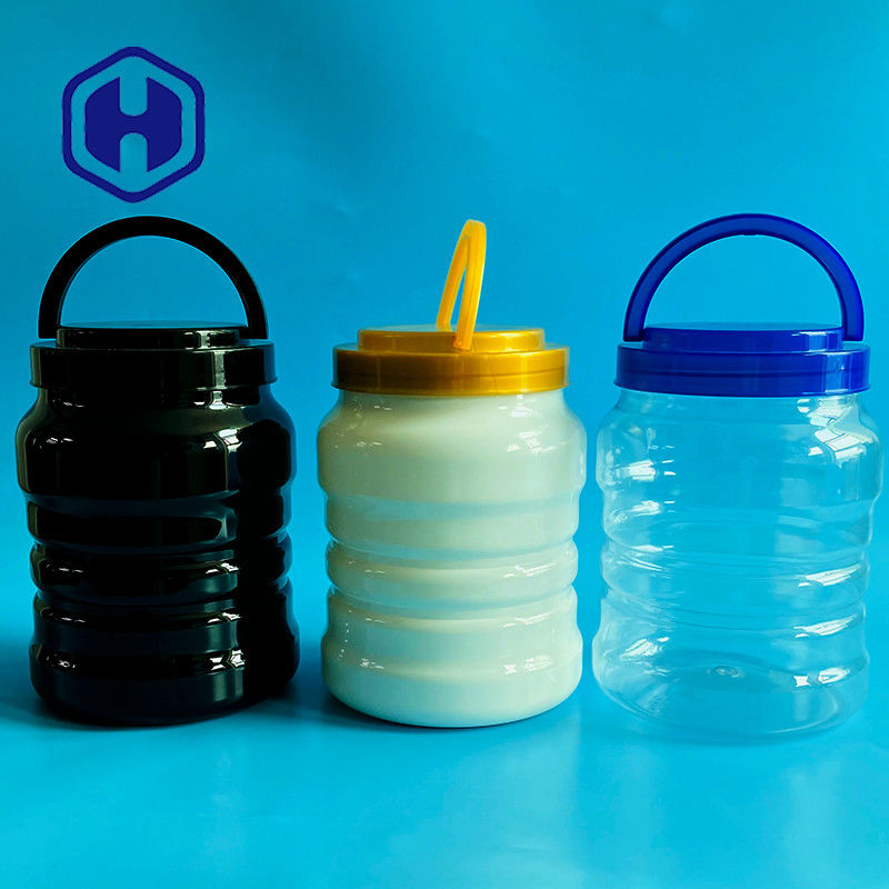 Custom 2450ml Screw Cap Handle Plastic PET Jar For Screw Nut Metal Small Parts