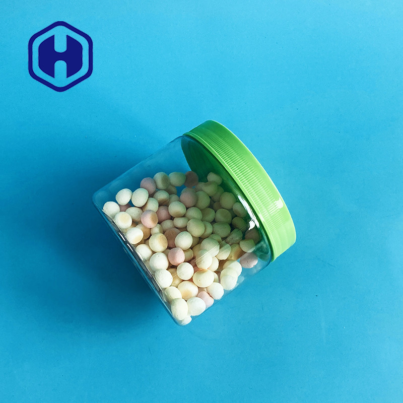 Screw On Pet Wide Mouth Leak Proof Plastic Jar 450ml 15oz For Cookies Sweets