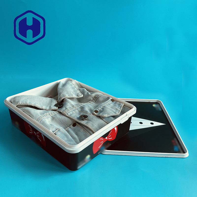 Rectangle IML Plastic Containers Christmas Present Holiday Gift Box Coat Jacket Skirt Gloves T - Shirt Package