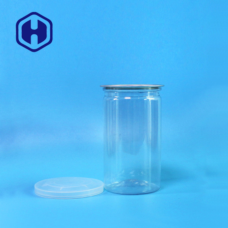 Straight Healthy Bpa Free Clear Plastic Cans 211# 12oz 360ml Dry Fruits Condiments Packing