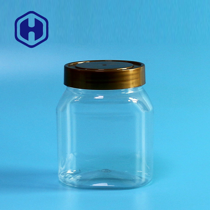13.8oz Screw Lid 410ml Leak Proof Plastic Jar Food Safe Packaging Oval Shape