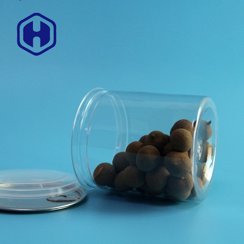 750ml Clear Plastic Cans Screen Print Food Grade Packing Bpa Free Empty Pet Can Easy Open Lid