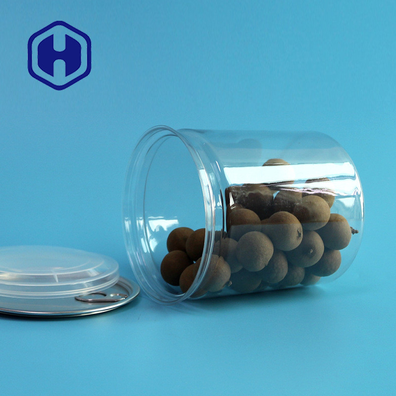 750ml Clear Plastic Cans Screen Print Food Grade Packing Bpa Free Empty Pet Can Easy Open Lid