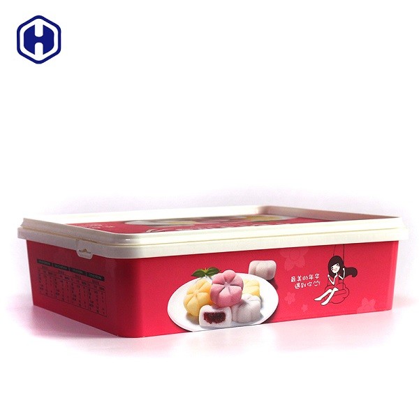 Food Grade IML Box Recyclable Odorless Small Square Plastic Containers