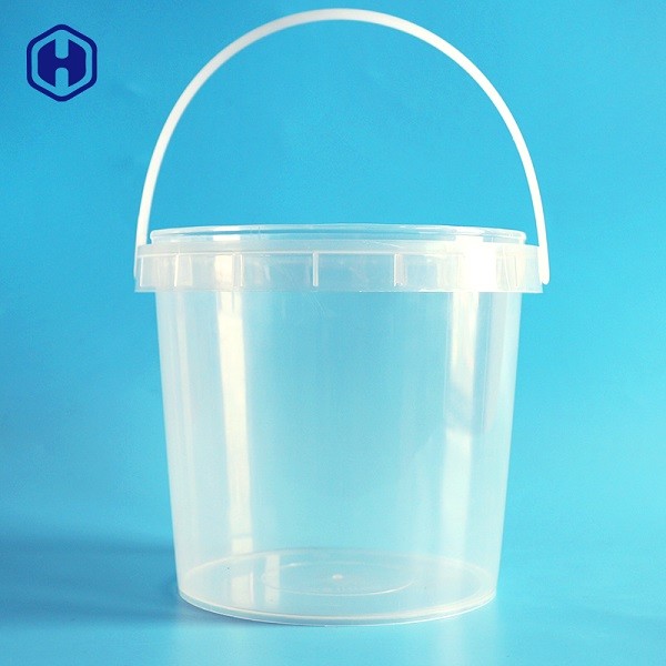 Customize Printing IML Bucket In Mold Labeling Round Plastic Container