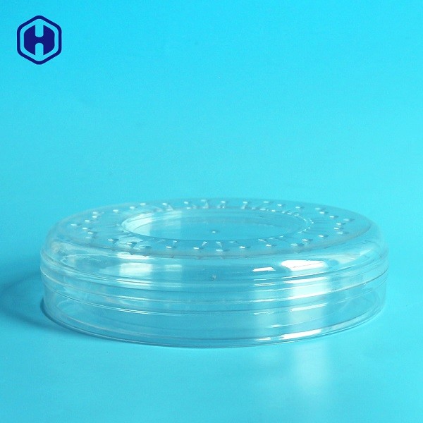 Embossed Round Stackable Storage Boxes Sturdy Hot Filling Available