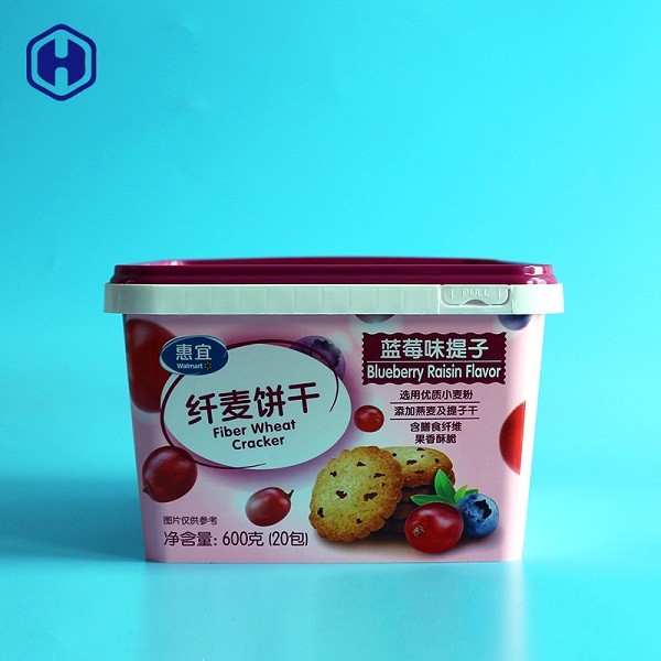 In Mold Labeling Tubs Square Plastic Box  Environmentally - Friendly