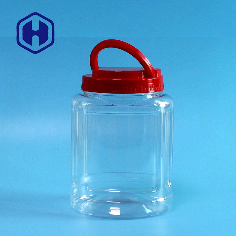 Empty Oval 30oz 900ml Leak Proof Plastic Jar For Nuts Kernels Packaging