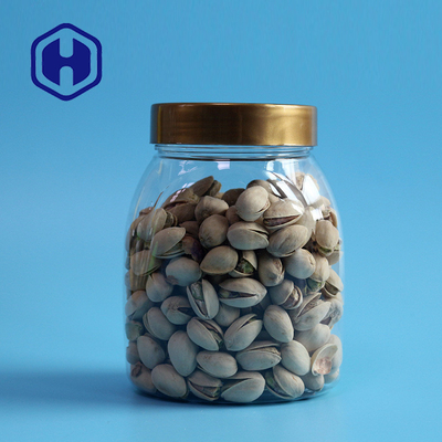 Wide Mouth Screw Lid Plastic Cashew Jars 570ml Bpa Free Transparent