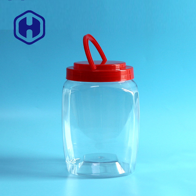 2250ml Square Large Mouth Plastic Pickle Jars With Handle PET Packing