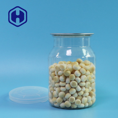 Custom 510ml Clear PET Can For Nuts packing Easy Open And Bring