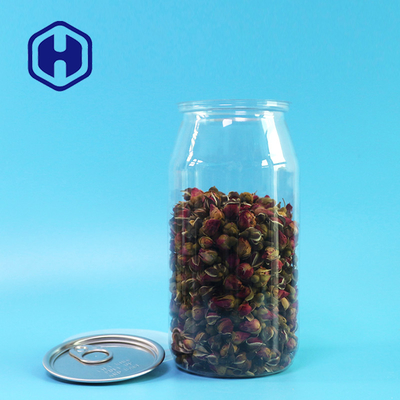 Sweets Seafood Dry Food Packaging Empty Plastic PET Can With Lids Custom Made 24oz