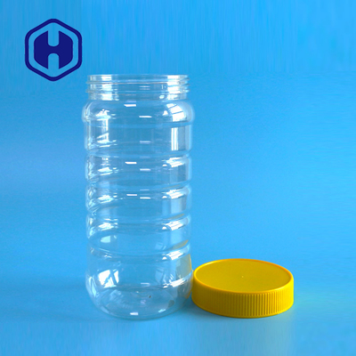 Air Tight Tall Round Screw Top PET Plastic Jar 167mm Height