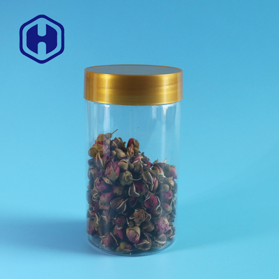 Round Straight 300ml Airtight Plastic Jar Food Safe 116mm Height