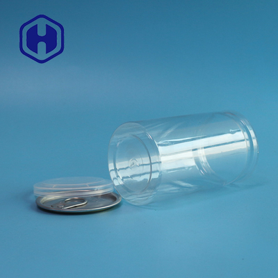 410ml 211# Easy Open Empty clear Plastic Pet Can For Food Leak Proof