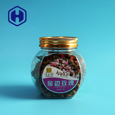 Special Scented Dry Flowers PET Plastic Jars 12OZ With Aluminum Cover