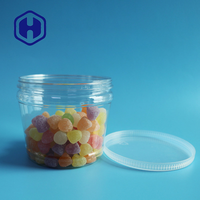 Clear Plastic Packaging Jar 680ml Circular Truncated Cone Shape Round Plastic Container
