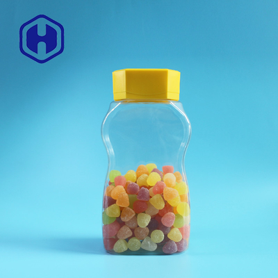 820ml Clear Unique Plastic Coffee Jar Packaging With Screw Lids Liner