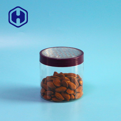 12.8oz 305# Cashews Dates Airtight PET Can Easy Open Plastic Packaging With Screw Cap