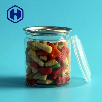 Airtight Transparent PET Easy Open Cans Plastic With Easy Open End