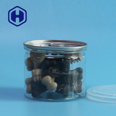 Transparent PET Plastic Can With Easy Open End For Dry Food Sauce And Spices