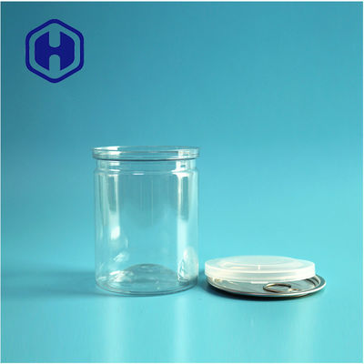Transparent Airtight PET Easy Open Cans Plastic / PET Food Can For Leak Proof Packaging