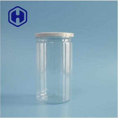 500ml Transparent Airtight Cylindrical PET Easy Open Can For Dry Fruit Wholesale