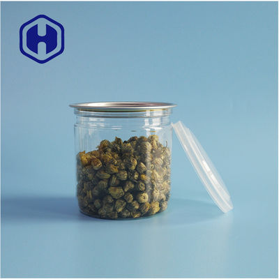 Supermarket Packaging Airtight Leak Proof PET Plastic Cookie Canisters With Easy Open Lids