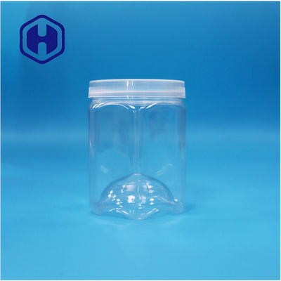 Hexagonal Unique Plastic Food Grade Jar Featuring Screw Lid Design And Wavy Bottom