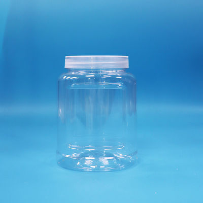 Food Grade Tamper Proof Cap clear PET Plastic Jar for Food Nuts Candy Noodles