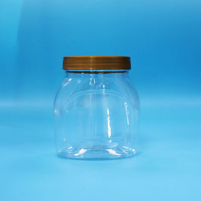 Transparent Wide Mouth Plastic PET Jar For Food Noodles Biscuits Candy Packaging